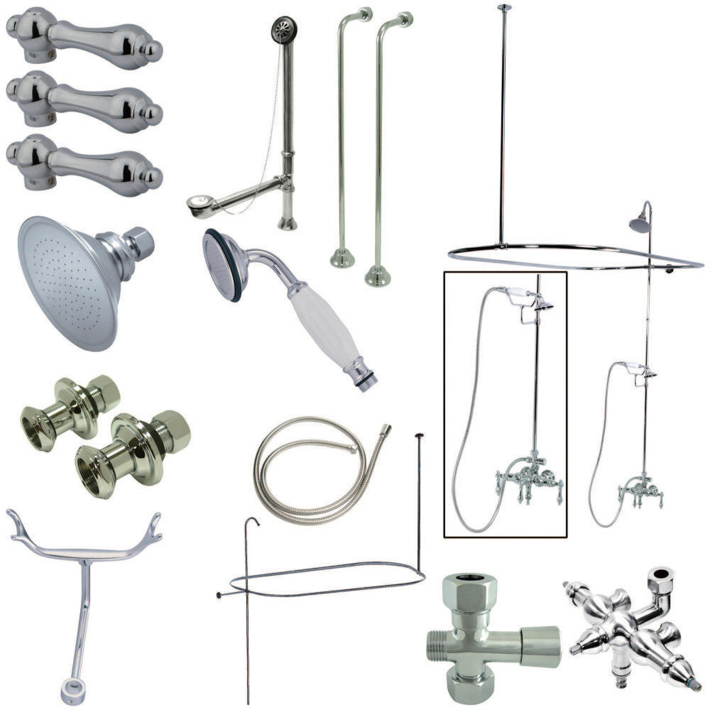 Vintage Down Spout Clawfoot Tub Faucet Package