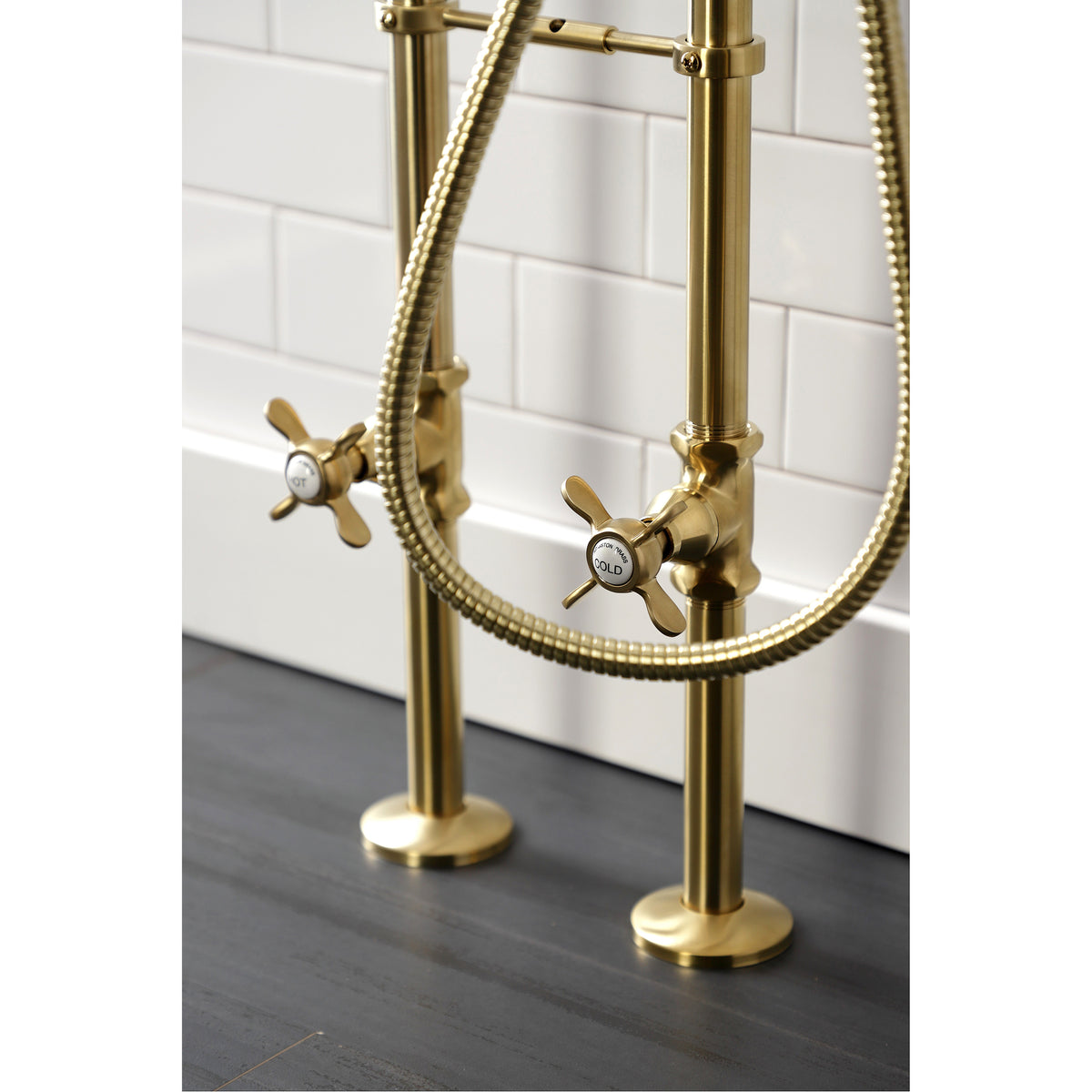 Essex Freestanding Clawfoot Tub Faucet Package with Supply Line
