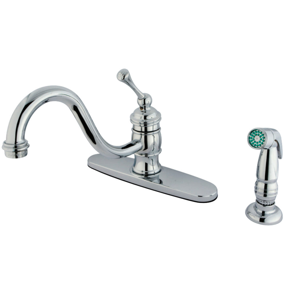 Kingston Brass KB3575BLSP 8-Inch Centerset Kitchen Faucet