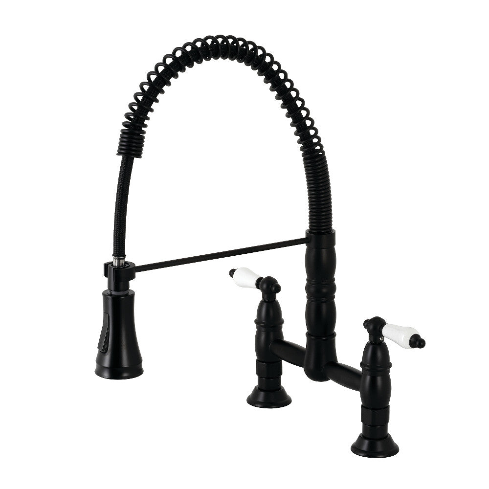 Gourmetier GS1273PL Heritage Two-Handle Deck-Mount Pull-Down Sprayer Kitchen Faucet