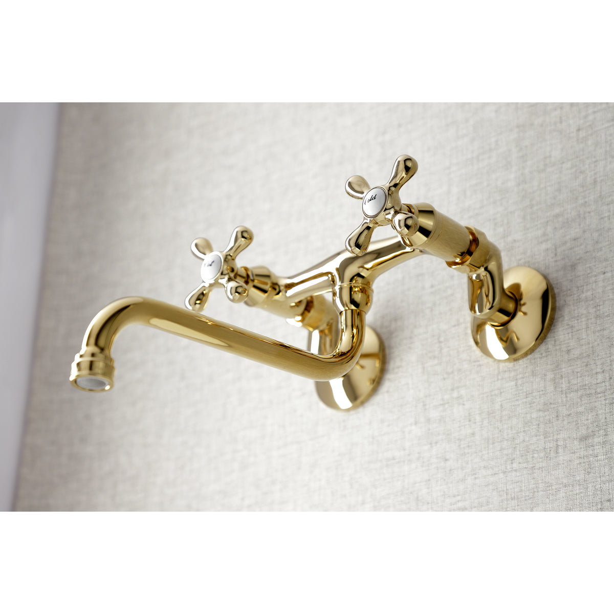 Kingston Brass KS215SN Kingston Two Handle Wall Mount Bathroom Faucet