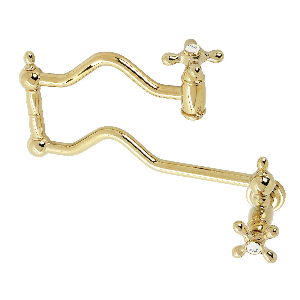 Kingston Brass KS2102AX Heritage Wall Mount Pot Filler
