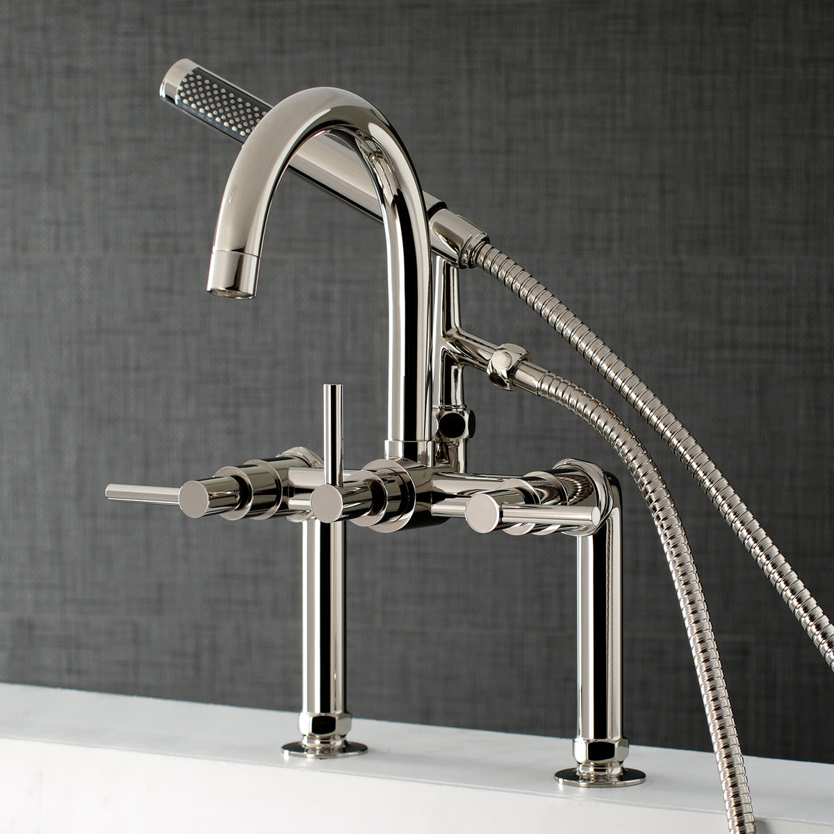 Aqua Vintage Concord 7-Inch Deck Mount Clawfoot Tub Faucet