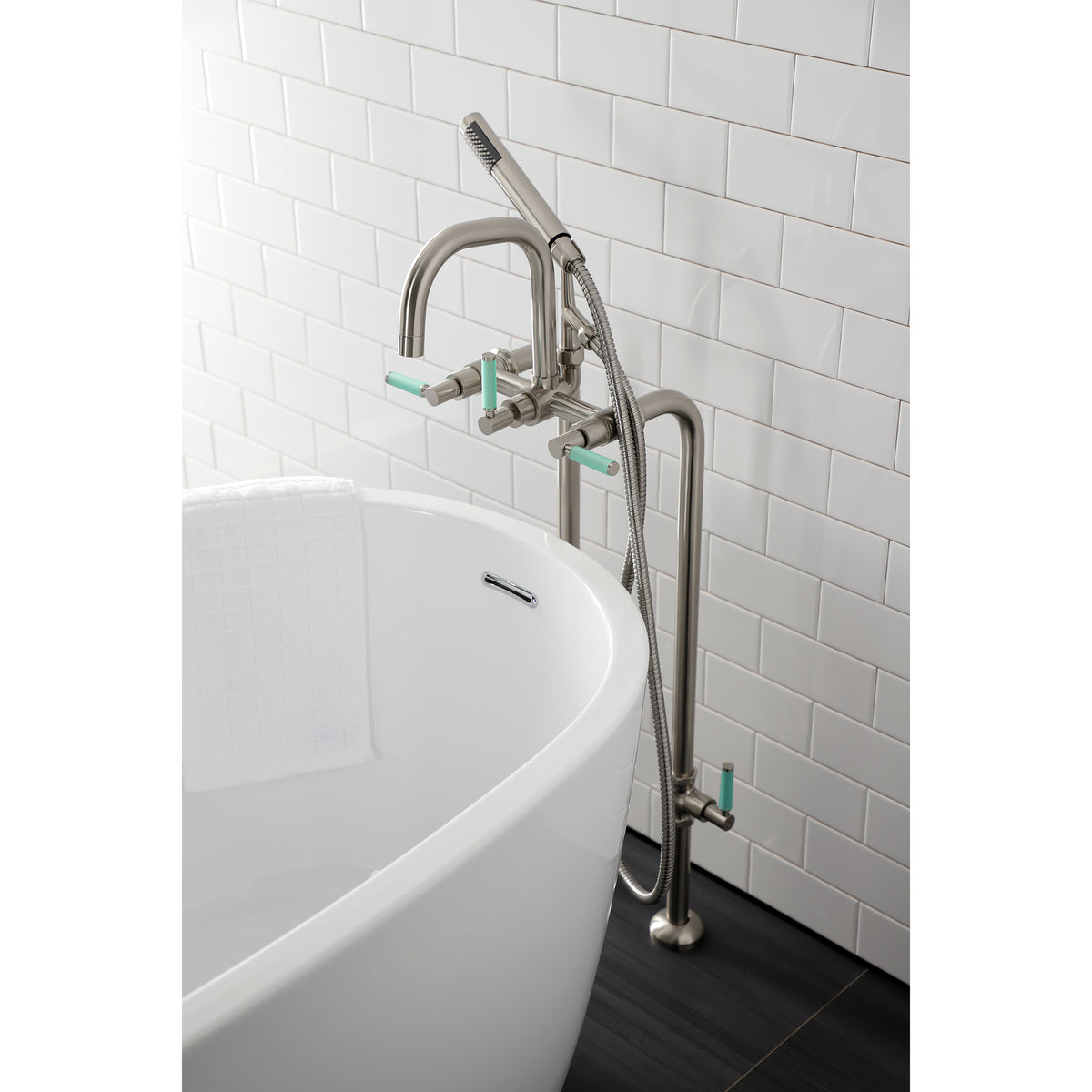 Vintage CCK8406DKL Concord Freestanding Tub Faucet with Supply Line,Stop Valve