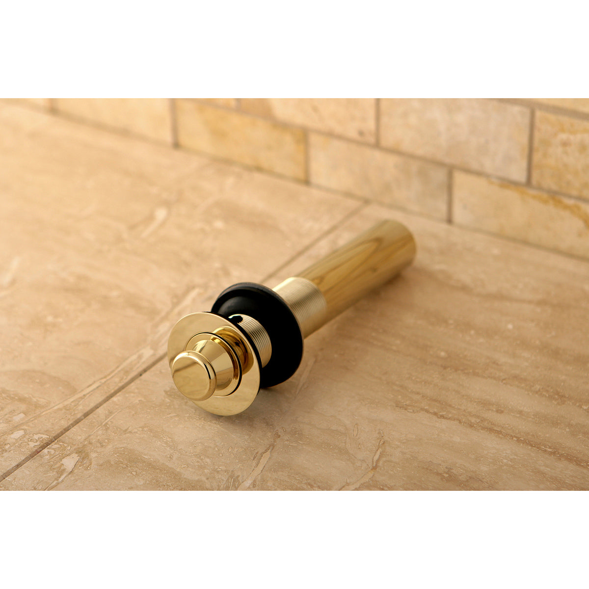 Kingston Brass Lift and Turn Sink Drain with Overflow Hole, 17 Gauge