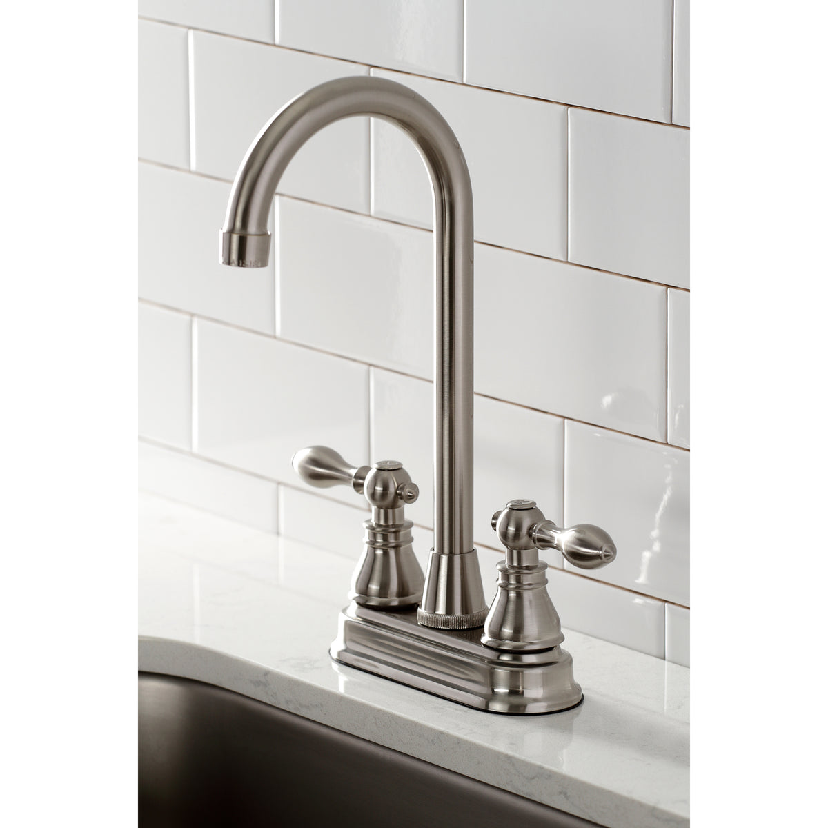 Kingston Brass KB491ACL American Classic Two-Handle High-Arc Bar Faucet