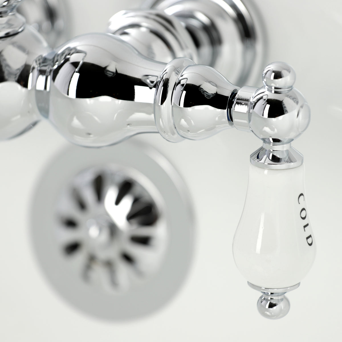 Vintage 3-3/8&quot; Tub Wall Mount Clawfoot Tub Faucet