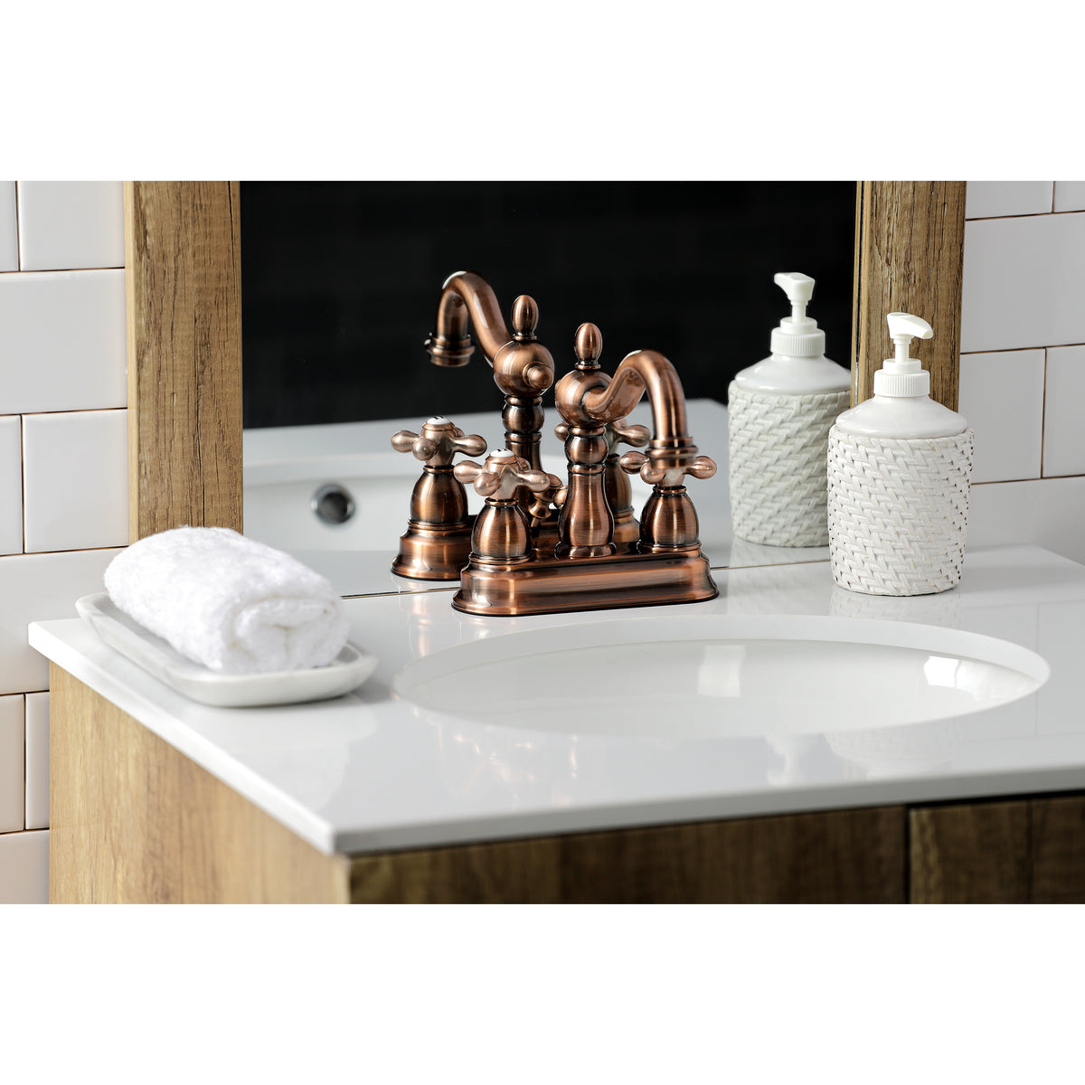 Kingston Brass KB1601AX Heritage 4 in. Centerset Bathroom Faucet
