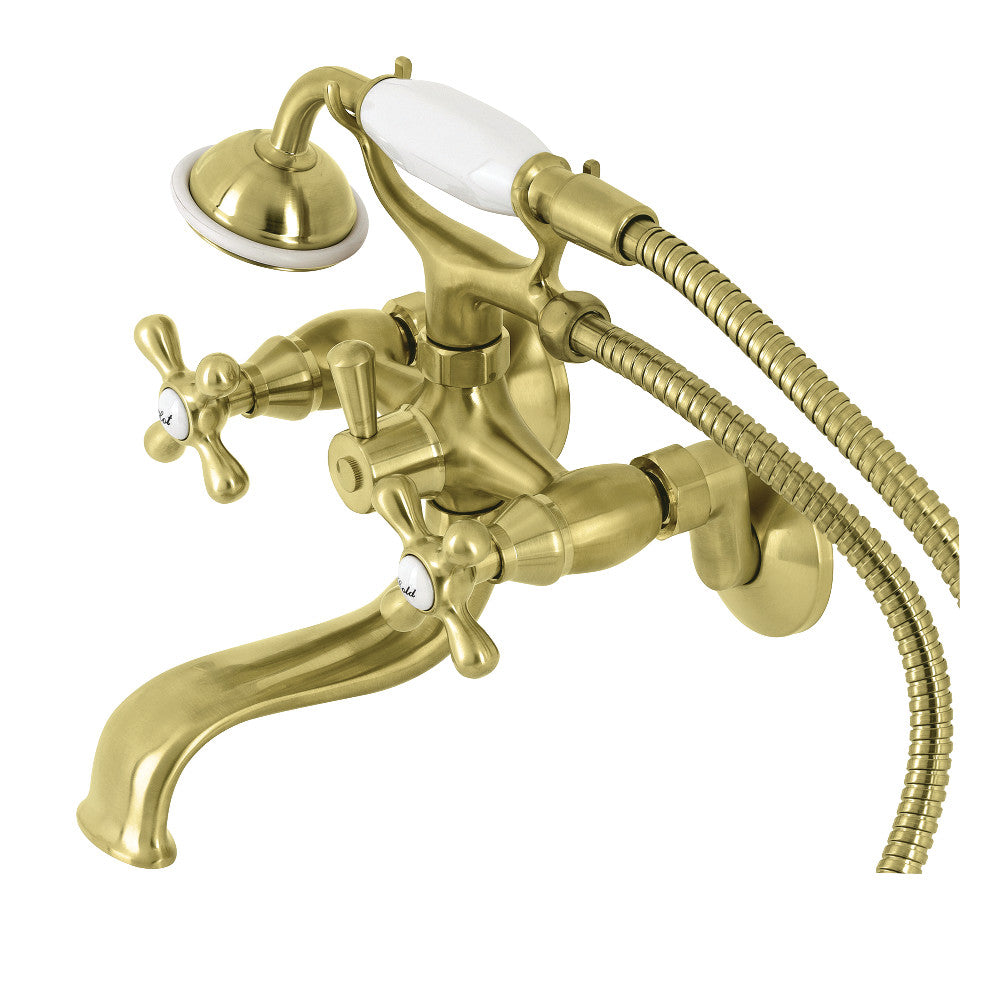 Kingston Wall Mount Clawfoot Tub Faucet with Hand Shower