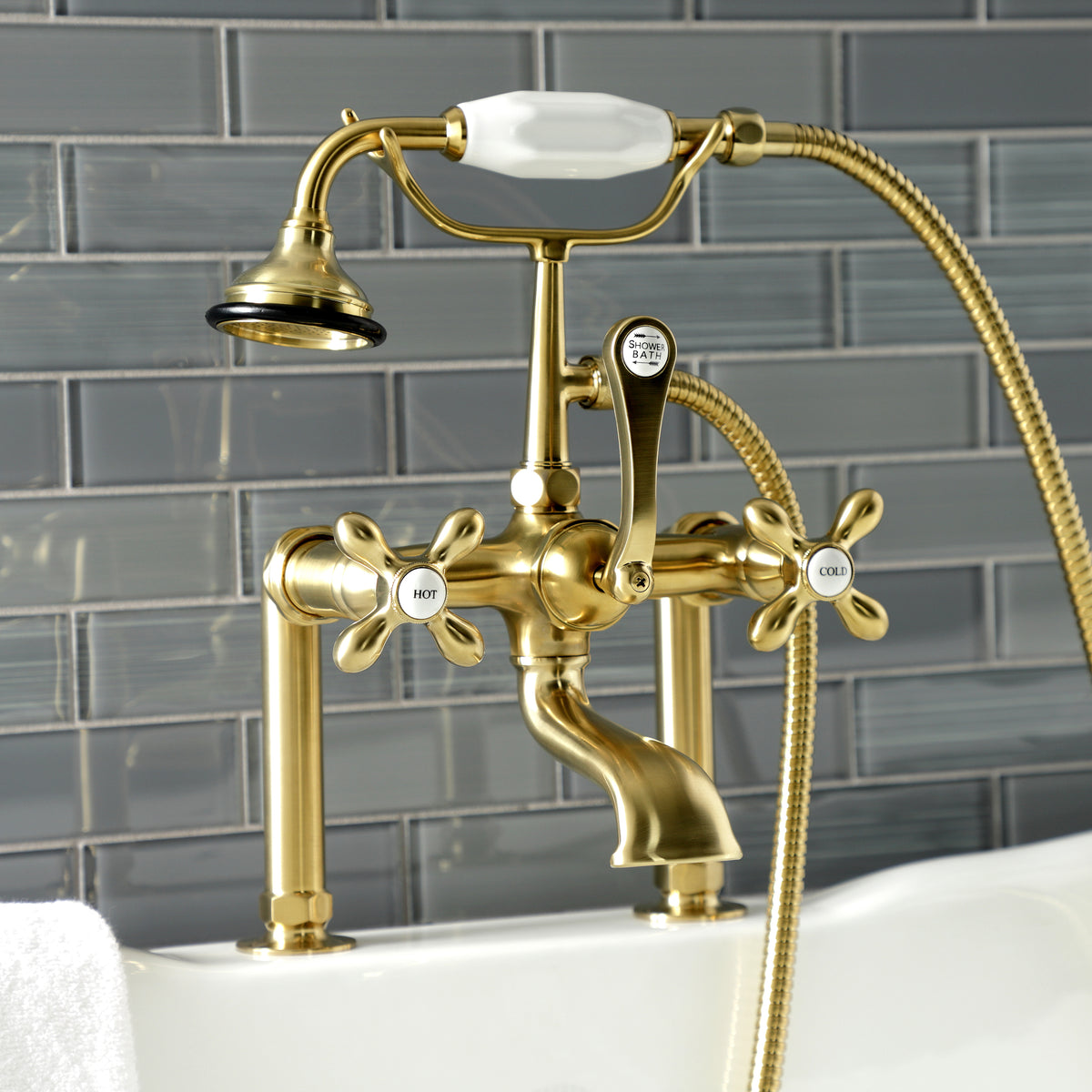 Auqa Vintage Deck Mount Clawfoot Tub Faucet