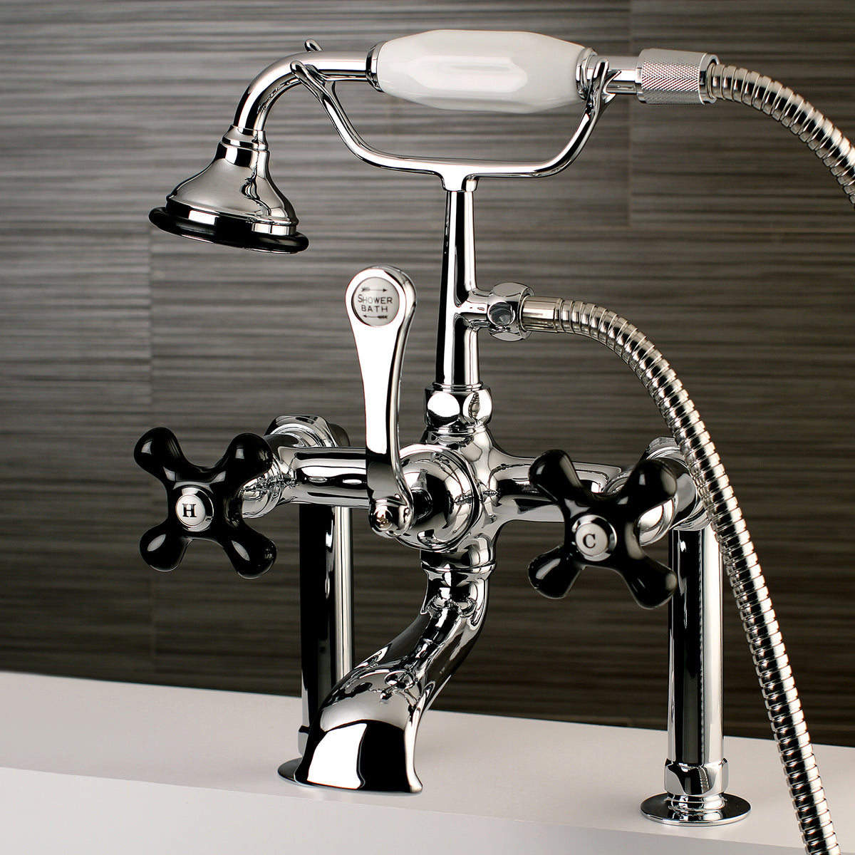 Aqua Vintage Duchess Deck Mount Clawfoot Tub Faucet