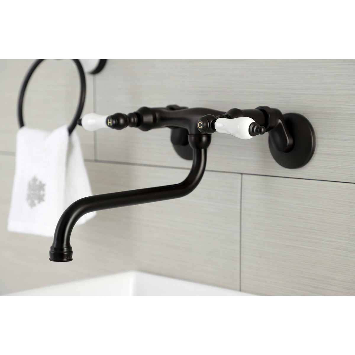 Kingston Brass KS515PN Wall Mount Bathroom Faucet