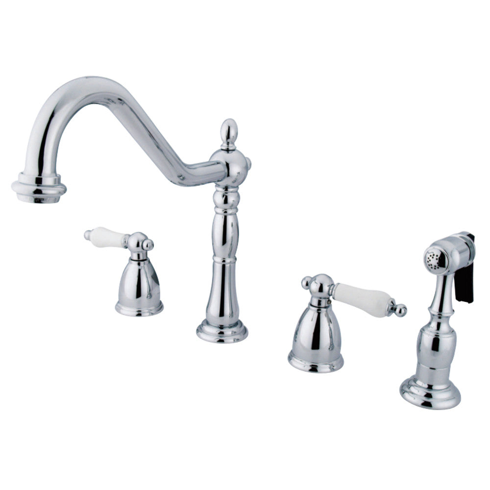 Kingston Brass KB1796PLBS Widespread Kitchen Faucet