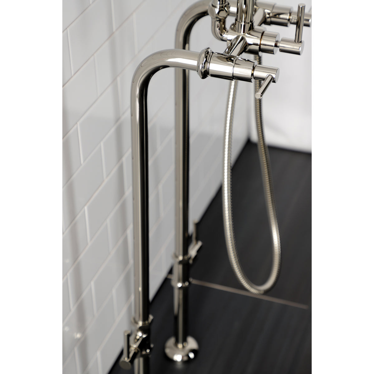 Aqua VintageL Concord Freestanding Tub Faucet with Supply Line, Stop Valve