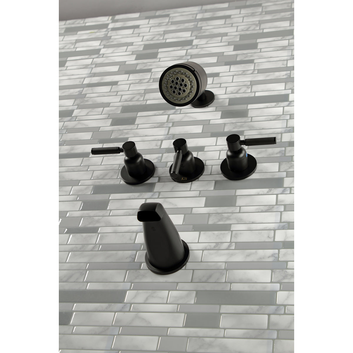 Kaiser Three-Handle Tub and Shower Faucet