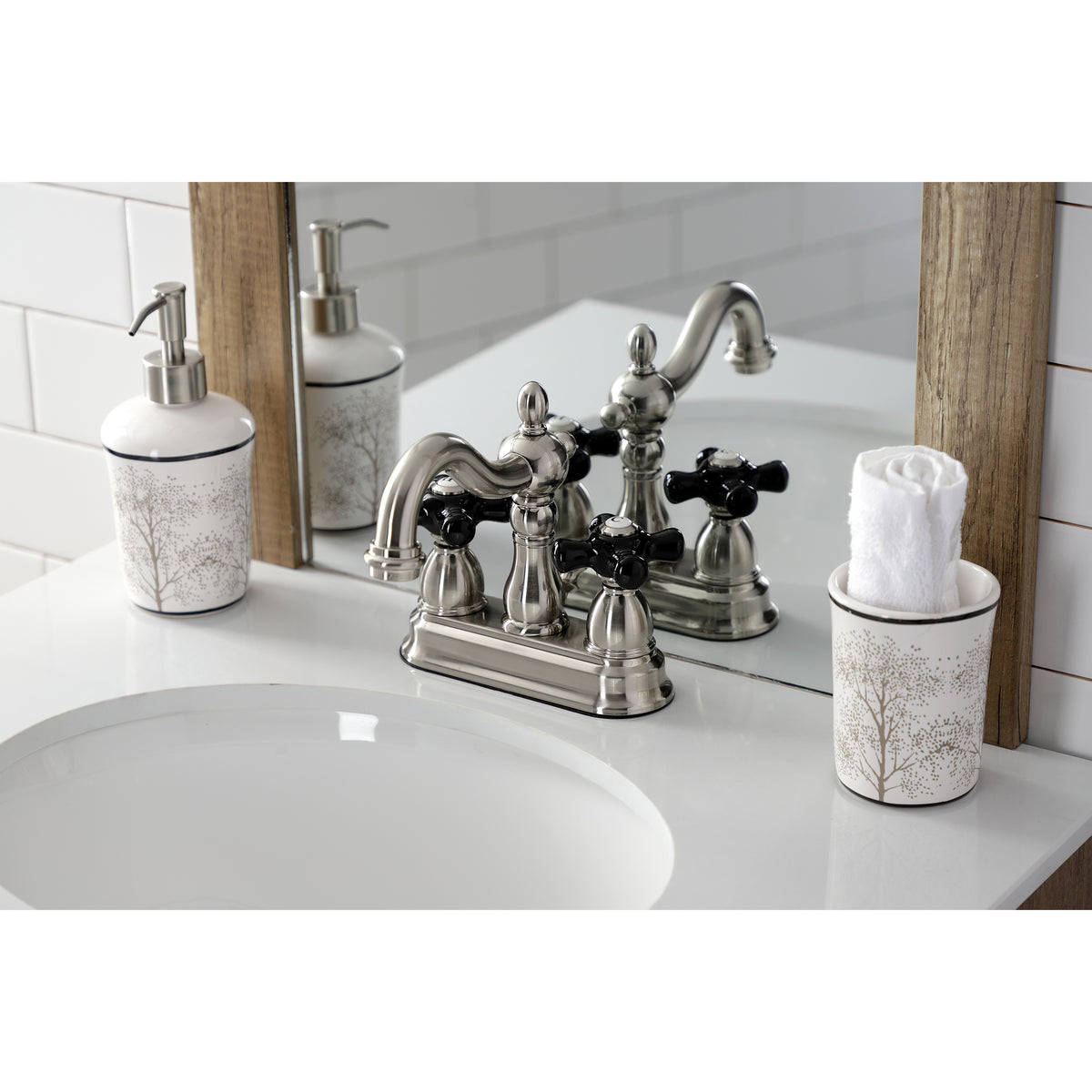 Kingston Brass KB1604PKX 4 in. Centerset Bathroom Faucet