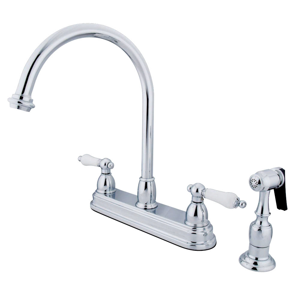 Kingston Brass KB3758PLBS Restoration Centerset Kitchen Faucet