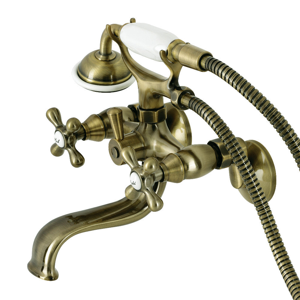 Kingston Wall Mount Clawfoot Tub Faucet with Hand Shower