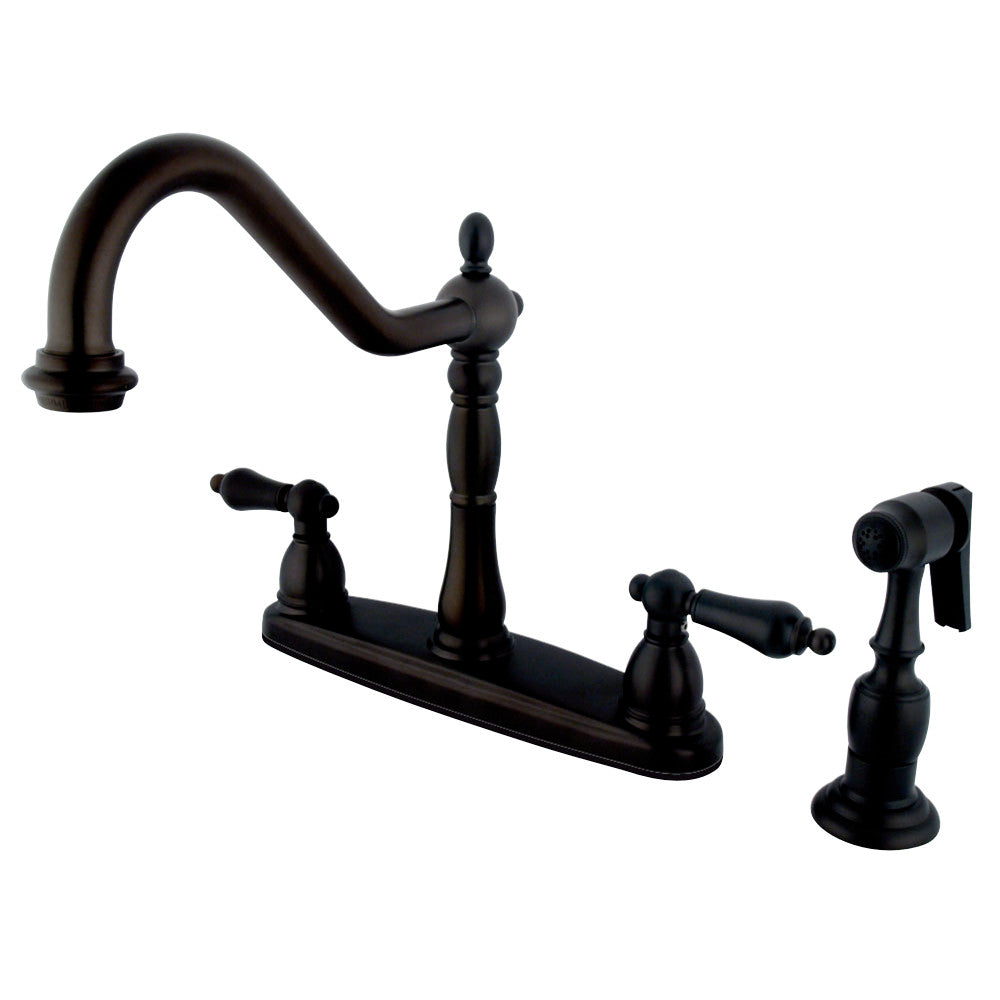 Kingston Brass KB1751ALBS Heritage Centerset Kitchen Faucet