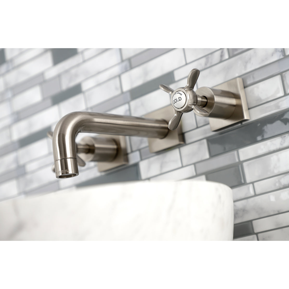 Kingston Brass KS6125BEX Essex Two-Handle Wall Mount Bathroom Faucet