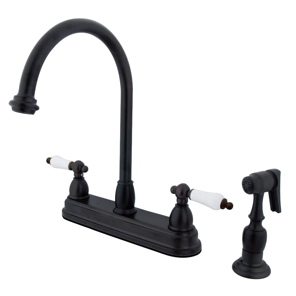 Kingston Brass KB3758PLBS Restoration Centerset Kitchen Faucet
