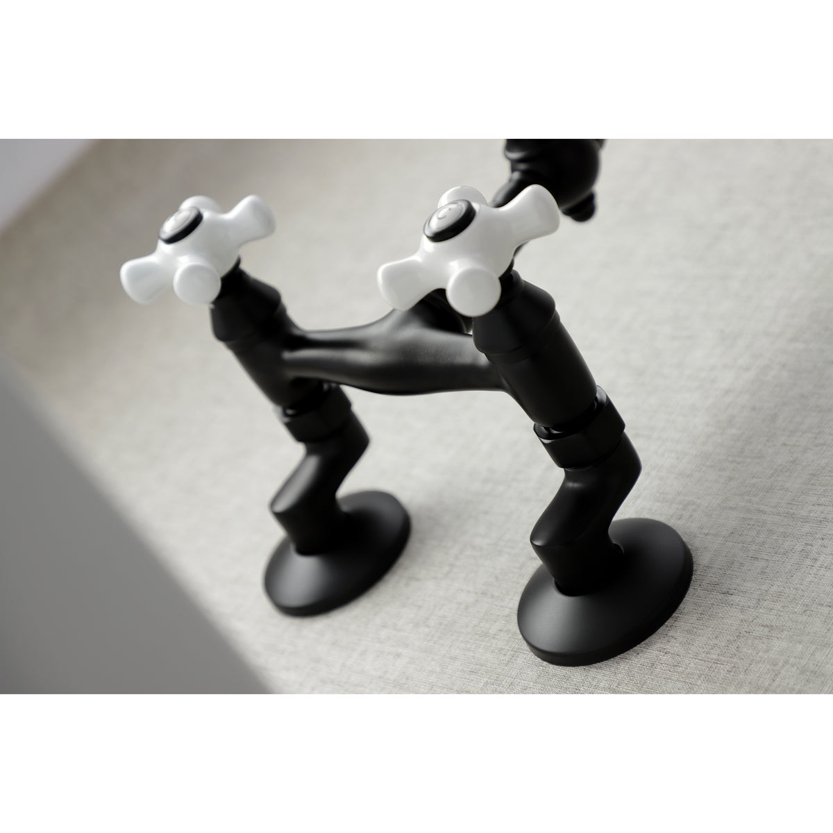 Kingston Brass KS3222PX Vintage 6&quot; Adjustable Center Wall Mount Kitchen Faucet