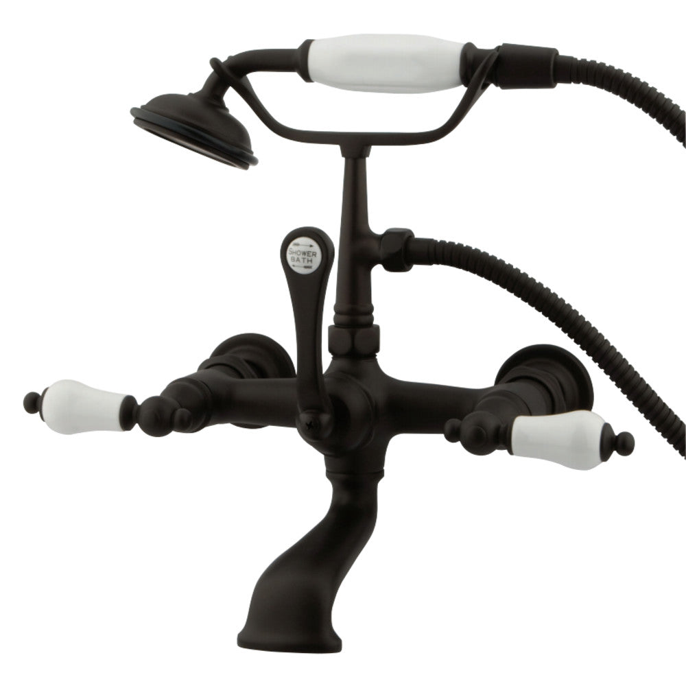 Vintage 7-Inch Wall Mount Tub Faucet with Hand Shower