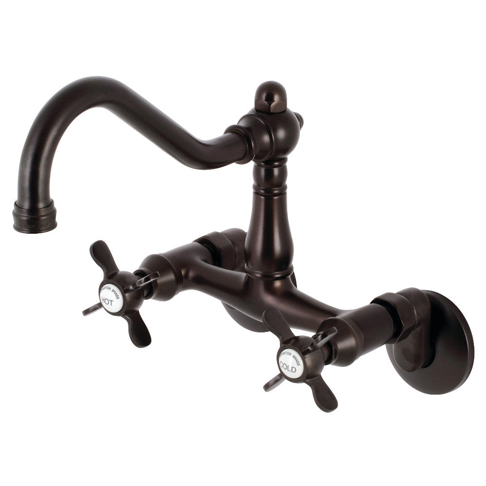 Kingston Brass KS3228BEX 6-Inch Adjustable Center Wall Mount Kitchen Faucet