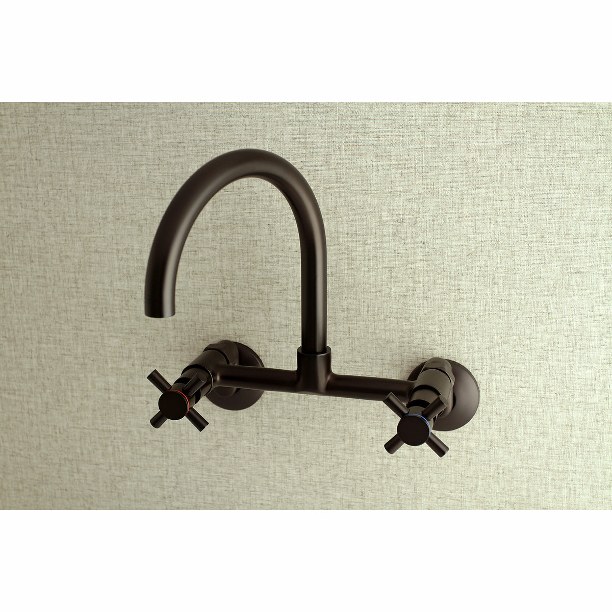 Kingston Brass KS414ORB Concord 8-Inch Adjustable Center Wall Mount Kitchen Faucet