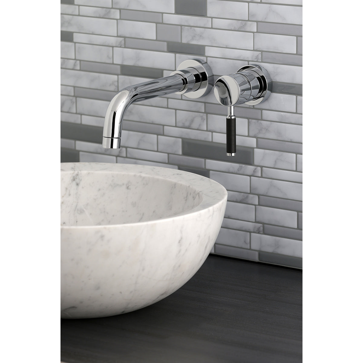 Kingston Brass KS8118DKL Kaiser Single-Handle Wall Mount Bathroom Faucet