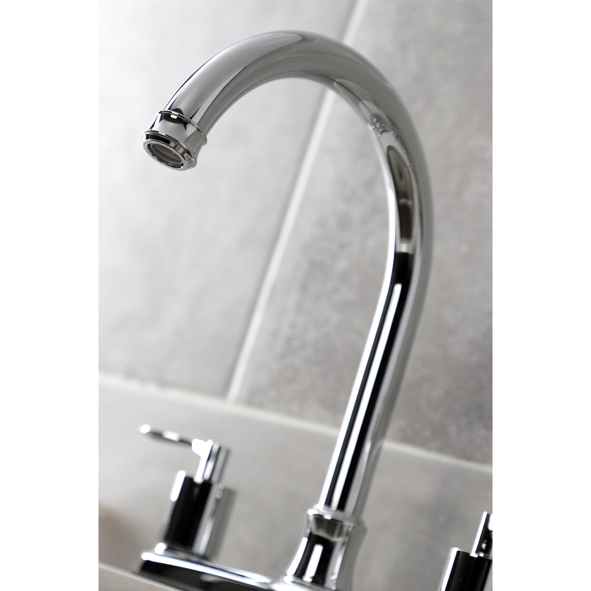 Kingston Brass FB7798SVLSP Serena Centerset Kitchen Faucet with Plastic Sprayer