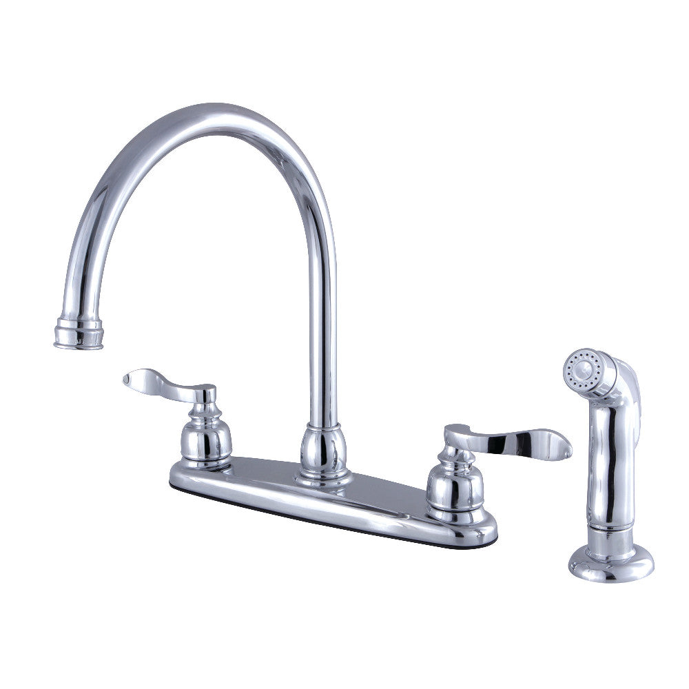 Kingston Brass FB791NFLSP NuWave French 8-Inch Centerset Kitchen Faucet with Sprayer