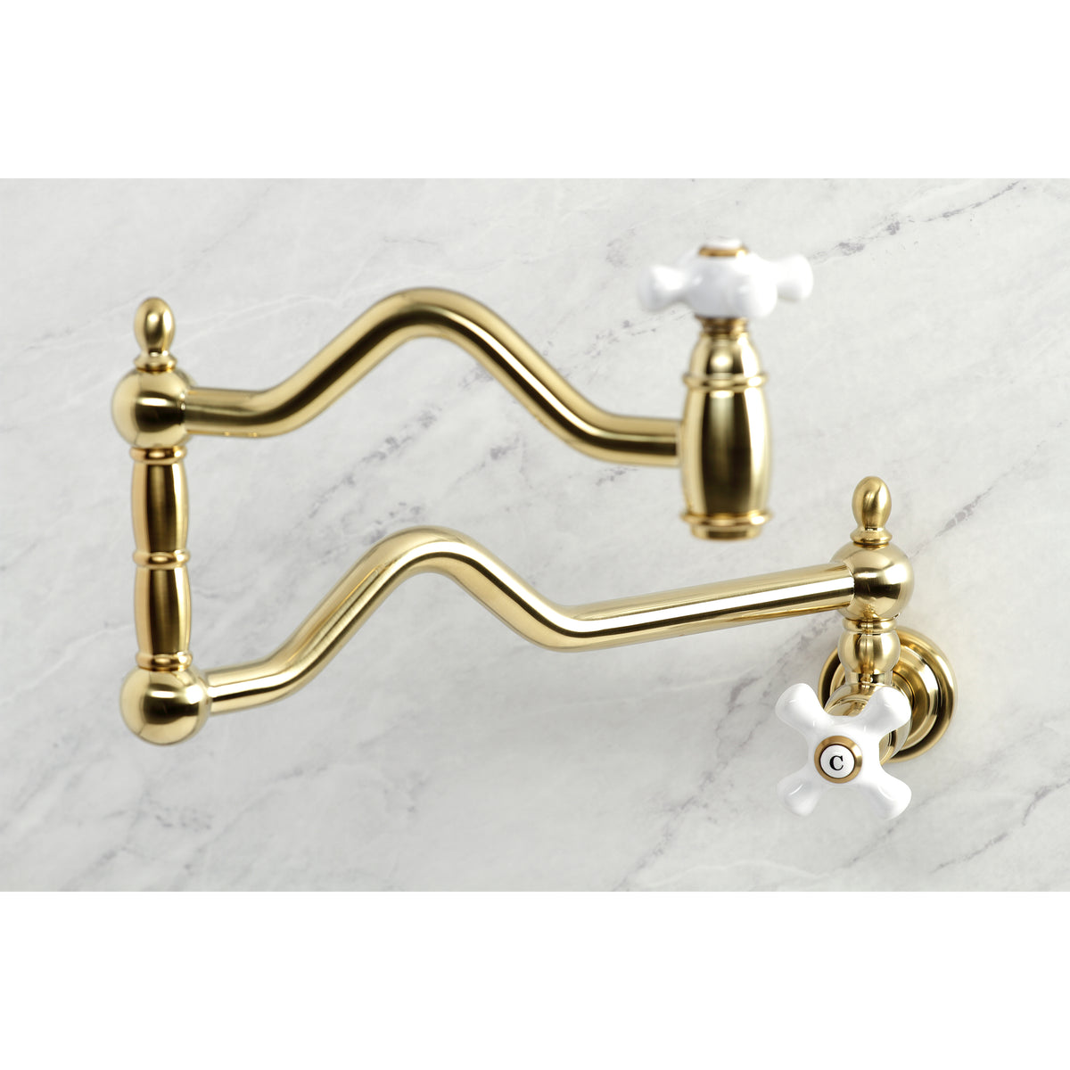 Kingston Brass KS2100PX Heritage Wall Mount Pot Filler