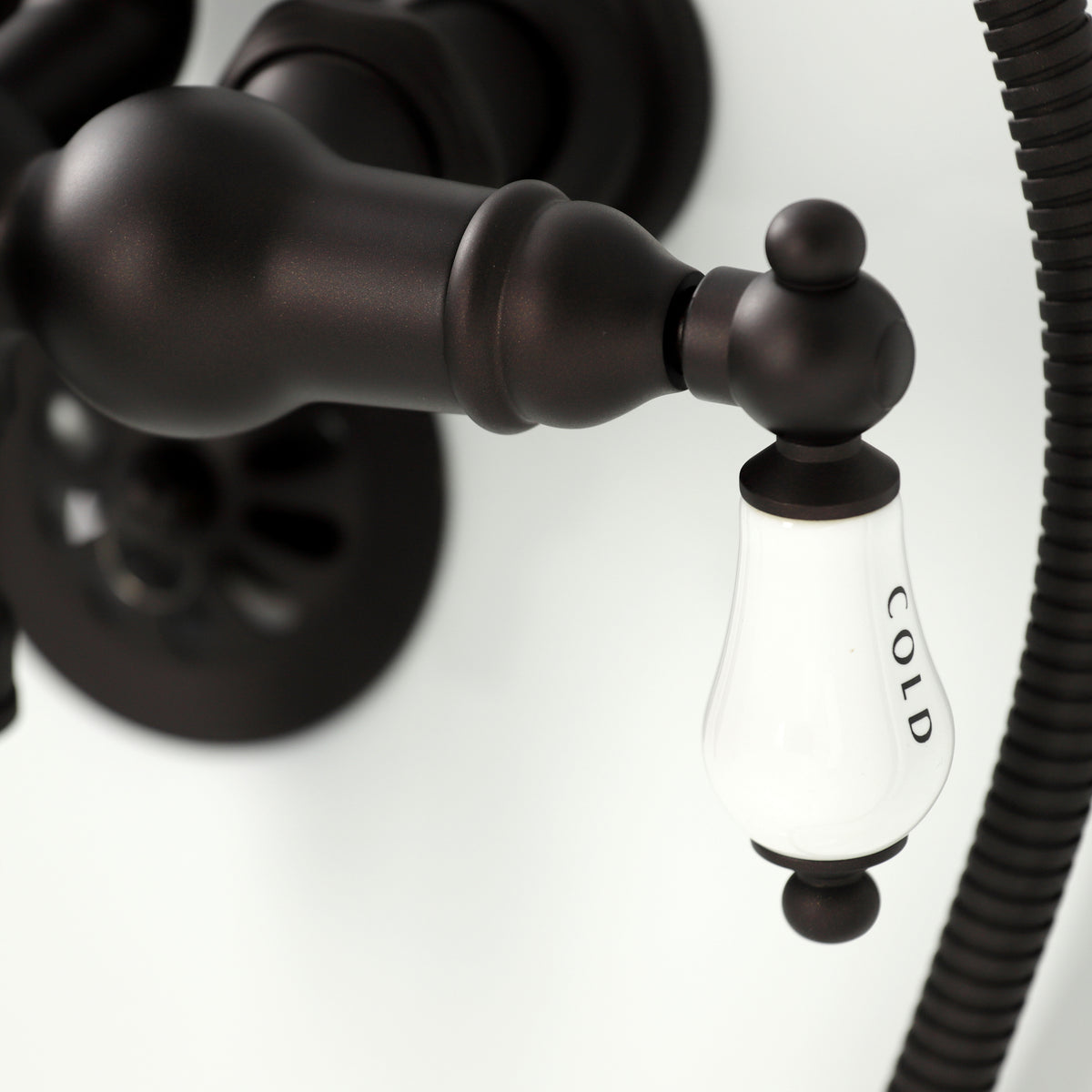 Vintage 3-3/8&quot; Tub Wall Mount Clawfoot Tub Faucet with Hand Shower