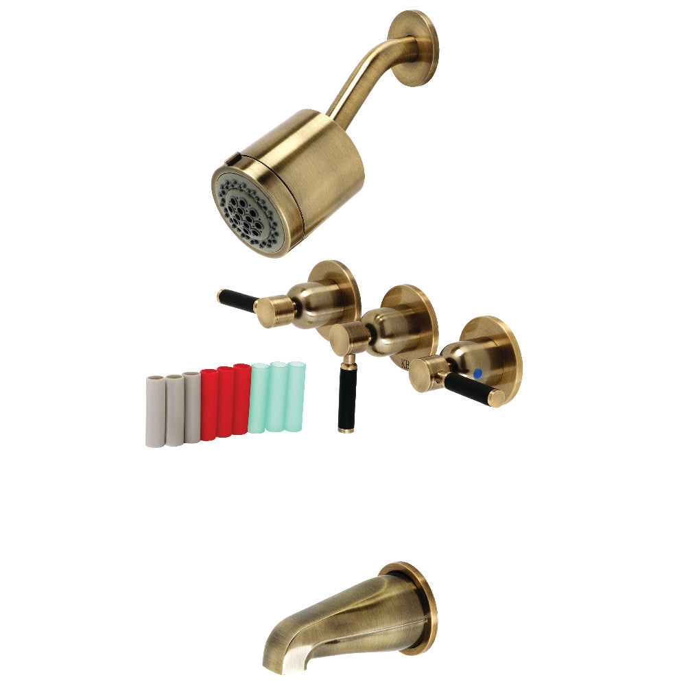 Kaiser Three-Handle Tub and Shower Faucet
