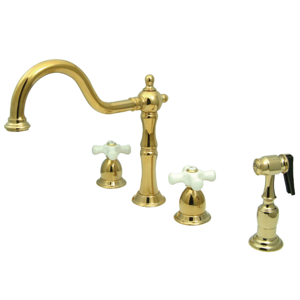 Kingston Brass KB1793PXBS Widespread Kitchen Faucet