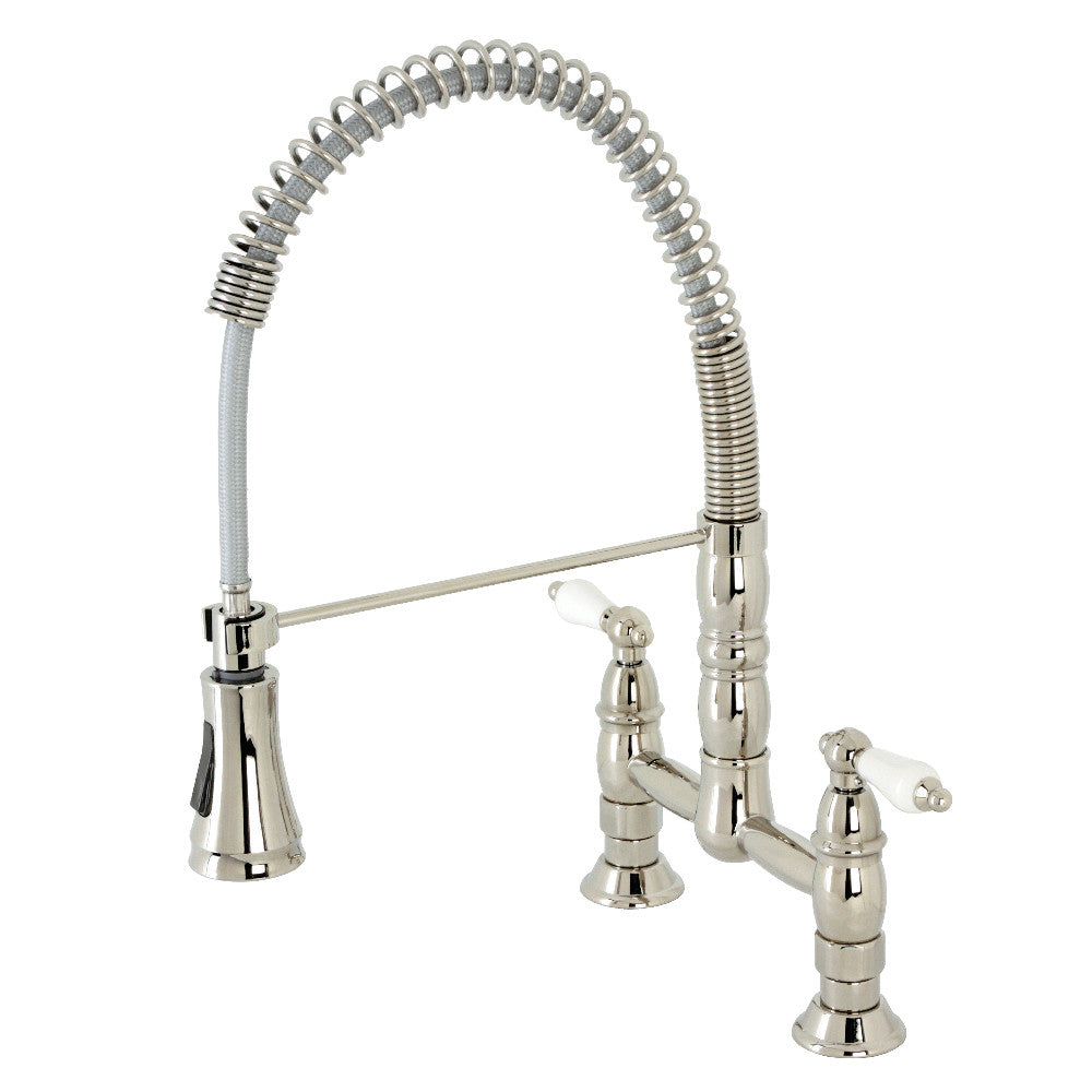 Gourmetier GS1273PL Heritage Two-Handle Deck-Mount Pull-Down Sprayer Kitchen Faucet