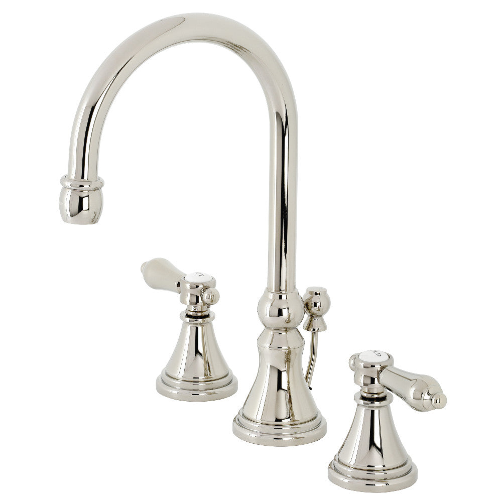 Kingston Brass KS2981BAL Heirloom Widespread Bathroom Faucet with Brass Pop-Up