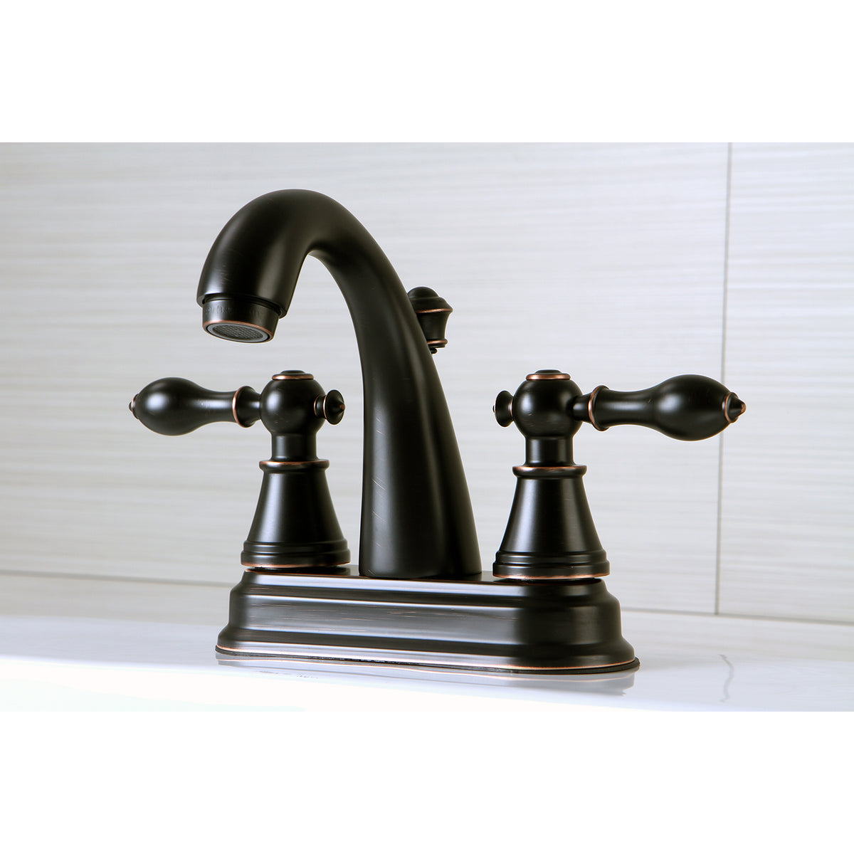 Fauceture FSY7618AL English Classic 4 in. Centerset Bathroom Faucet with Retail Pop-Up