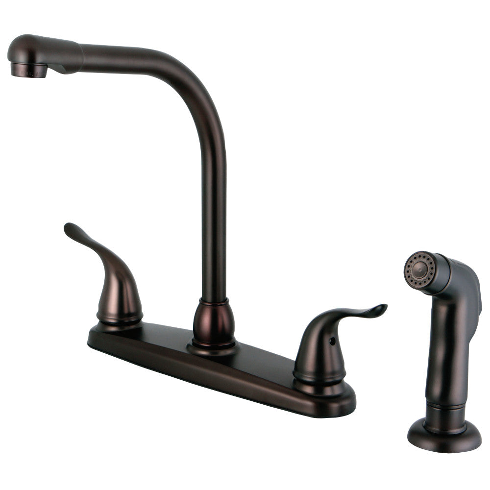 Kingston Brass FB2751YLSP Yosemite 8-Inch Centerset Kitchen Faucet with Sprayer
