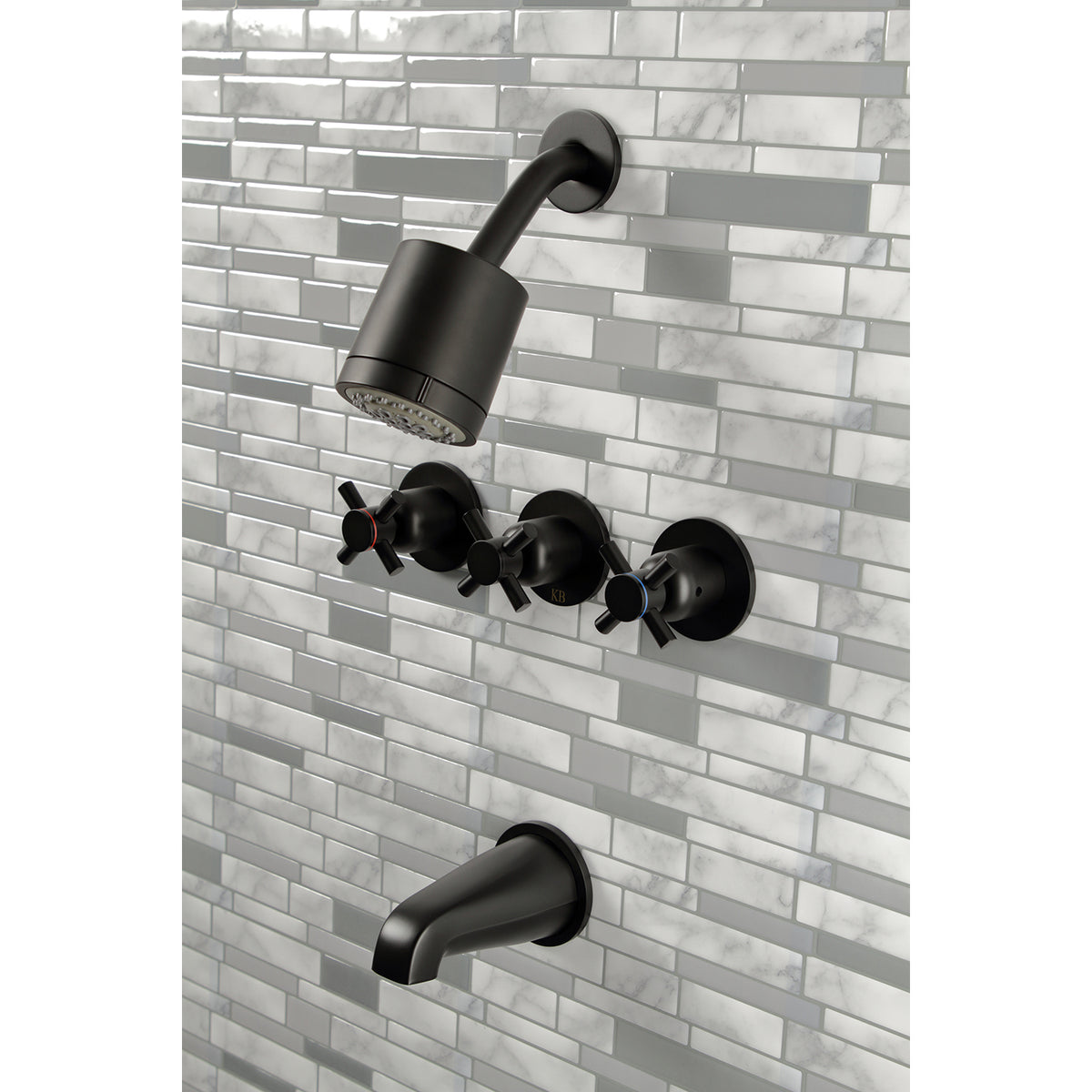 Concord Three-Handle Tub and Shower Faucet
