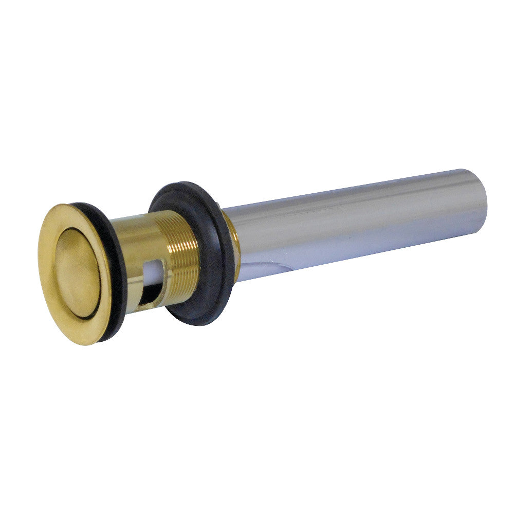 Kingston Brass Push Pop-Up Drain with Overflow, 22 Gauge