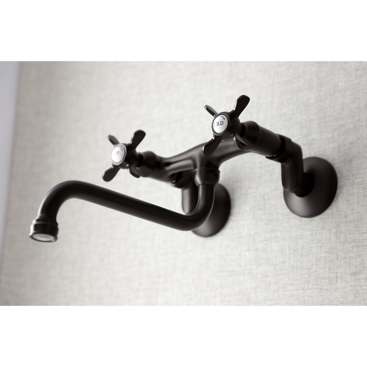 Kingston Brass KS115SN Essex Two Handle Wall Mount Bathroom Faucet