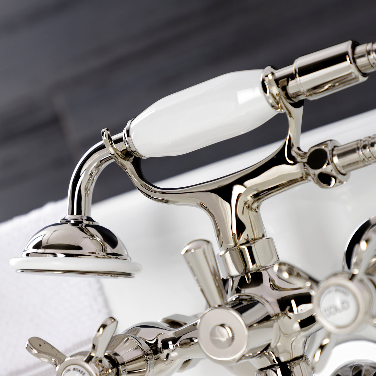 Essex Wall Mount Clawfoot Tub Faucet with Hand Shower