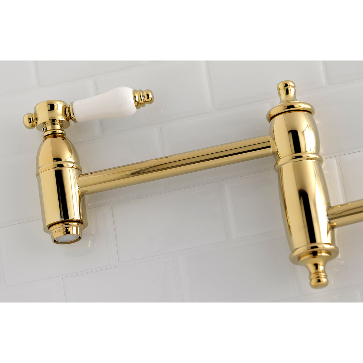 Kingston Brass KS3106BPL Bel-Air Wall Mount Pot Filler Kitchen Faucet