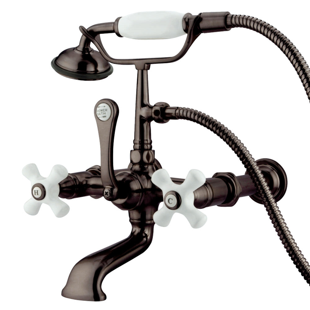 Vintage 7-Inch Wall Mount Tub Faucet with Hand Shower