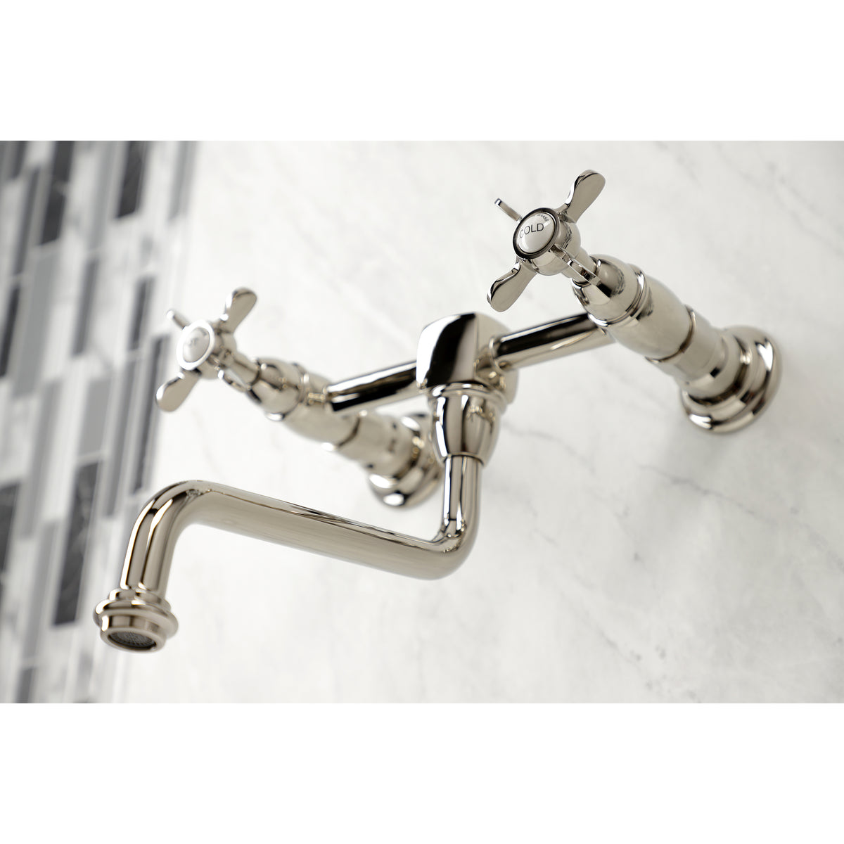 Kingston Brass KS1216BEX Essex Wall Mount Bathroom Faucet