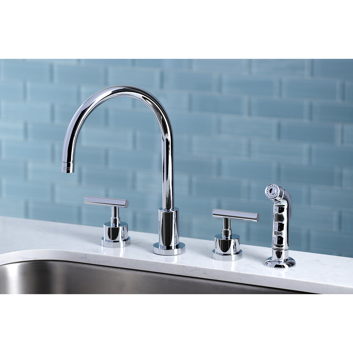 Kingston Brass KS8721CML Widespread Kitchen Faucet