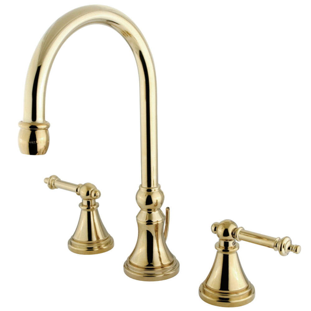 Kingston Brass KS2981TL Templeton Widespread Bathroom Faucet with Brass Pop-Up