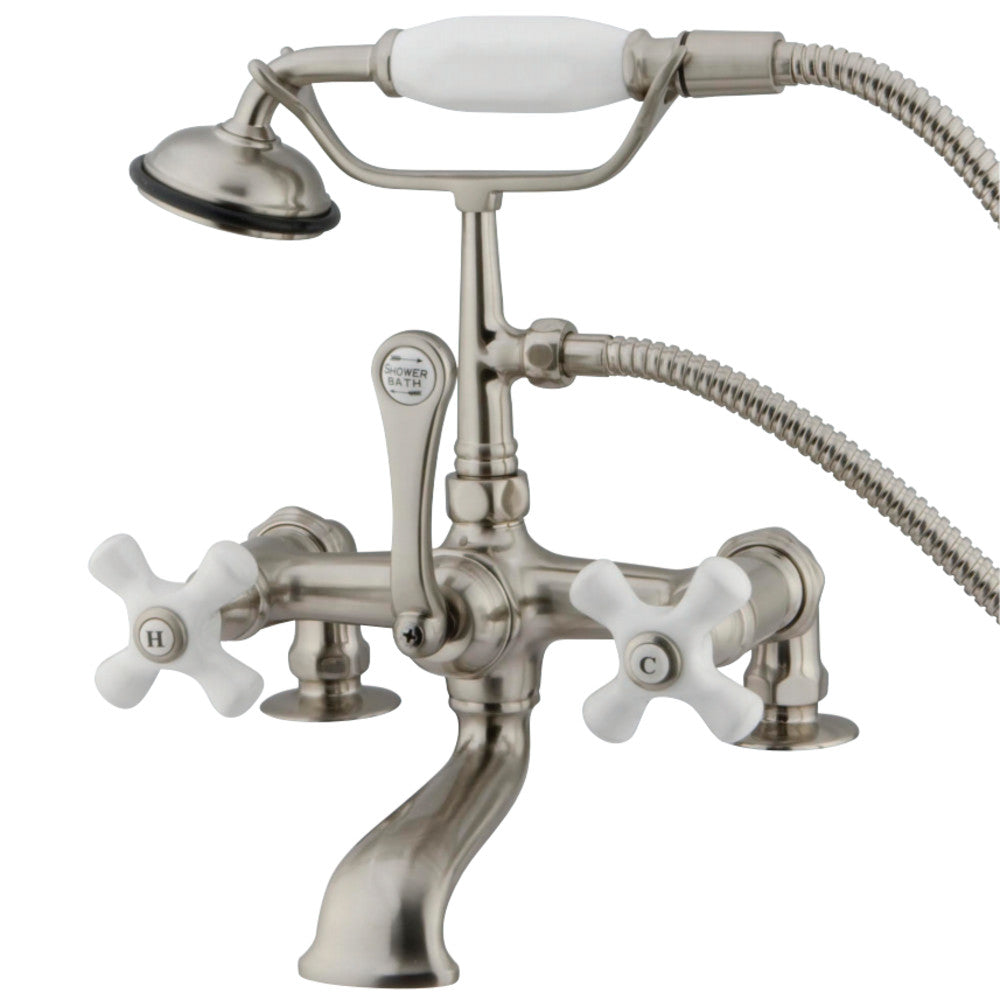Vintage 7-Inch Deck Mount Clawfoot Tub Faucet with Hand Shower